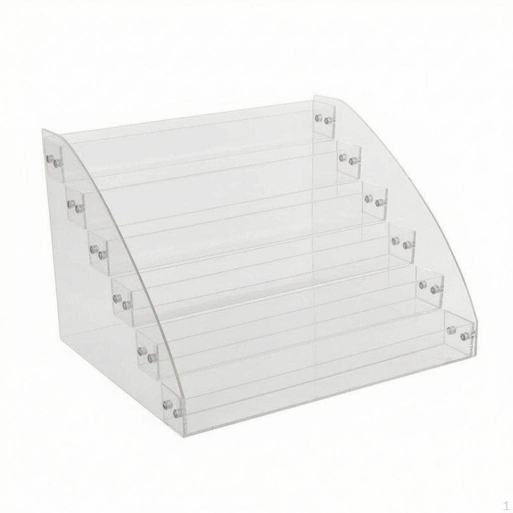 Acrylic Pin Stand Transparent Stepped Holder Desktop Use Display Shelf for Desk,