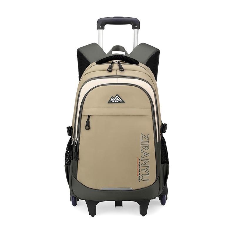 Junior High School Student Trolley Backpack Simple High Quality Ins Campus Rolling Backpack