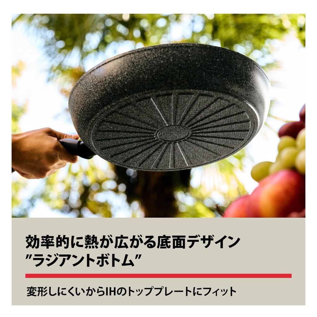 Ballarini Stekpanna 20cm Tillverkad i IH-kompatibel granitium 5-lagers beläggning japanska Catania "Catania Italien" [Auktoriserad produkt] Z1032-036