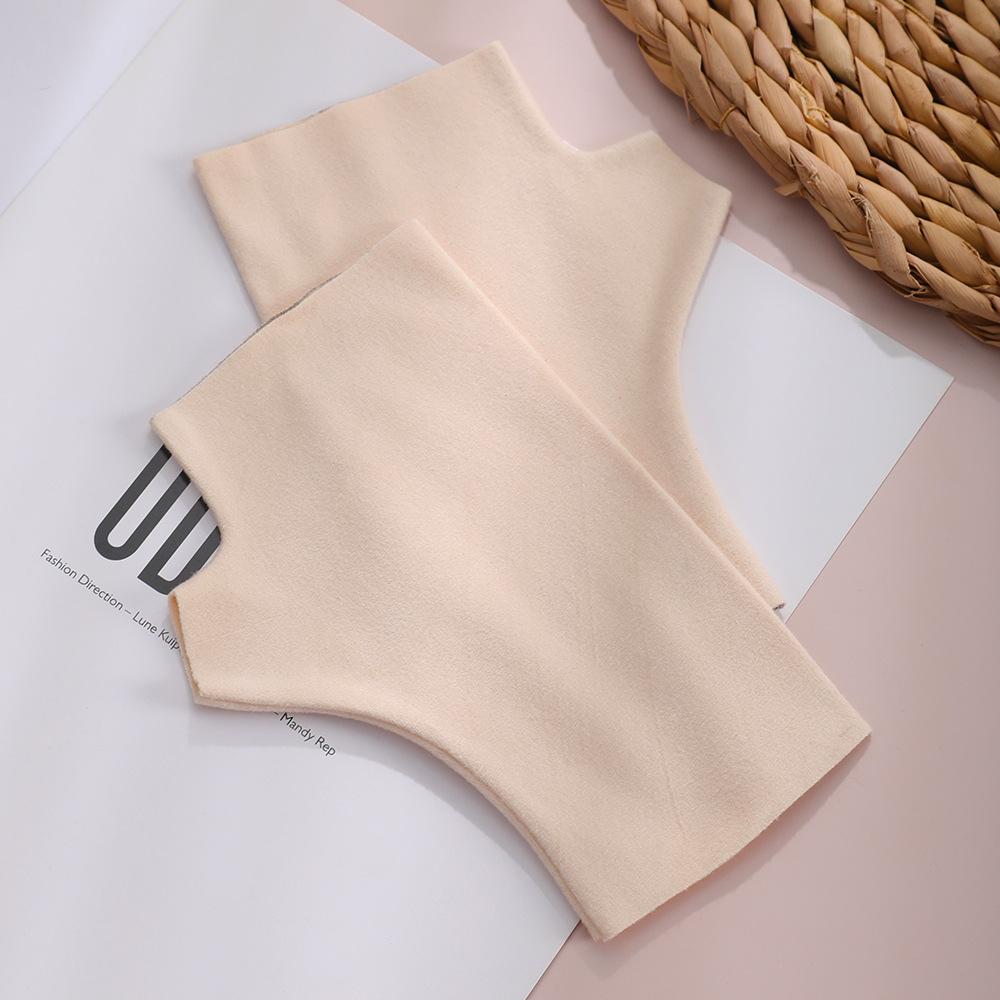 Half Finger Warm Gloves Heat Storage German Velvet Windproof Gloves Flexible Writing Finger Gloves Cute Girls' Cold Proof Gloves