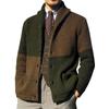 Herbst Winter Herren Strickjacke Mode Revers Lässige Strickjacke Jacke Langärmlig Slim Fit Jacquard Gestrickter Pullover