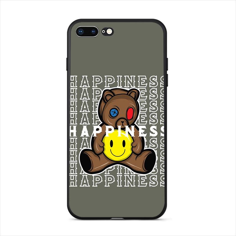 Funny Unique Cartoon Bear Phone Case For Iphone 13 12 Mini 11 Pro Max 6S 7 8 Plus X XR Hard Cover XS SE 2020 5 Cute Mobile Shell