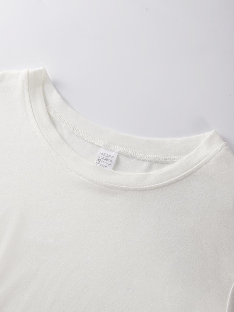 Spritz Society T-shirts Courts Imprimés pour Femmes Été Col Rond Hauts Doux Coupe Street Ajusté Streetwear Sportif Haute Élasticité Vêtements