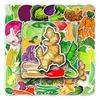 50pcs Waterproof Cartoon Vegetable Stickers for DIY Phone Cases & Luggage - Creative Cross-Border Cognitive Fun for Kids