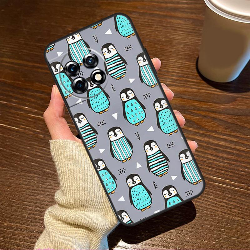 Cute Kawaii Penguin Case For OnePlus 13T 10T 8T 10R 13R 15 R 13 12 11 9 10 Pro Nord CE 5 2 3 4 Lite N20 N30 Cover
