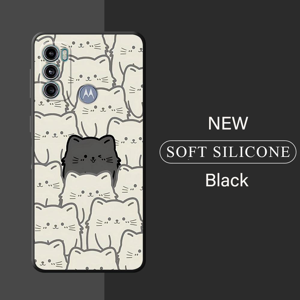 Phone Case for Motorola Moto G200 5G Edge 40 Pro Edge 30 Neo Edge 20 Pro One Fusion Plus G9 Plus Cover Cartoon Lucky Cat