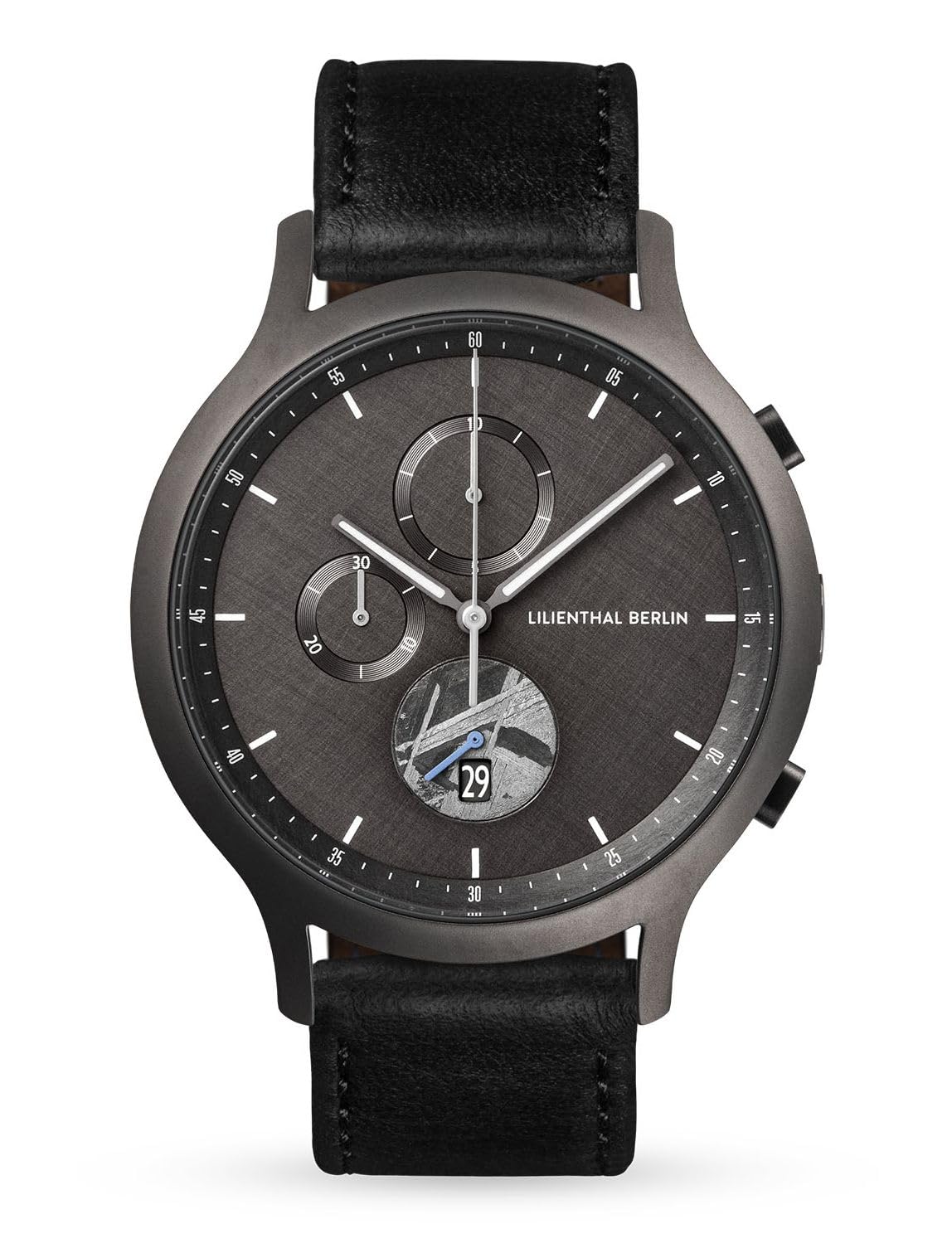 

Watch Chronograph Date Meteorite Made in Germany Black [Lillianthal Berlin] C01-026-B004F Men s