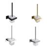 Steel Square Toilet Brush Set Strong Construction Modern Design Efficient Cleaning Head & Not Slip Handle for Bathroom