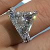 Unique Triangle Cubic Zirconia Rings for Women AAA Crystal CZ Wedding Engagement Lady's  Fashion Versatile Jewelry