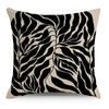 2024 Nordic Abstract Linen Pillowcase Simple Black and White INS for Home Sofa Bedside Car Pillowcase