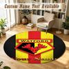 Round Rug Custom NameWatford FC Pattern Non Slip Carpet Home Floor Decor