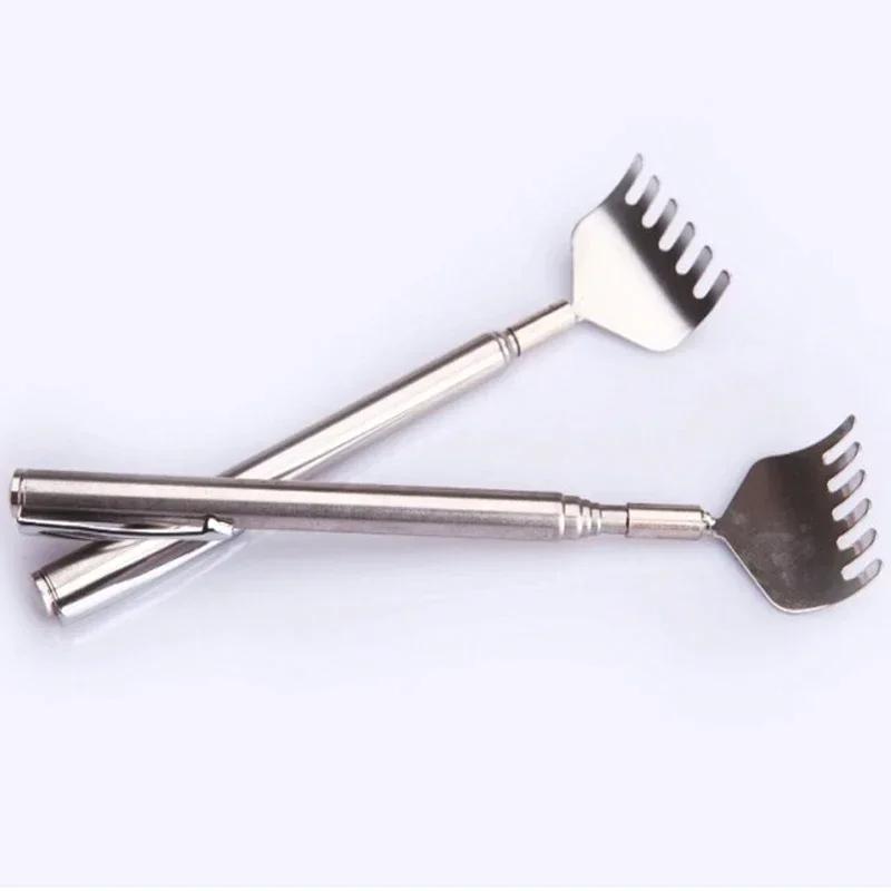 Creative Fashion Stainless Steel Telescopic Extendable Back Scratcher Home Massage Kit Portable Clip-On Tool Home Scratching Mas