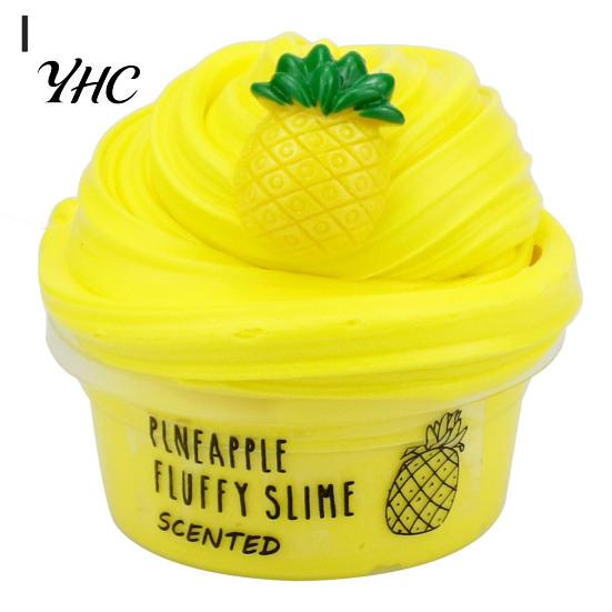 Soft 60ml Butter Slime Non-sticky with Charm Super Stress Relief Fruit Cherry Toy for Children Tear Resistant