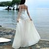 Seaside Vacation Long Dress Summer High Sense Socialite Mopping Chiffon Dress Tube Top Sequined Dress Women