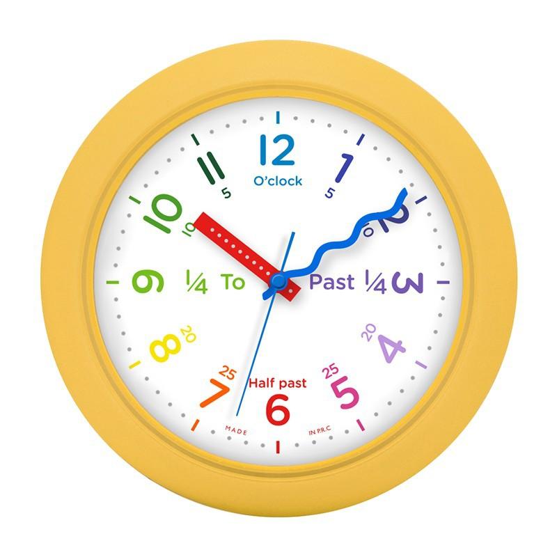 Bedroom Mute Clock Plastic Yellow Modern Wall Clock Creative Gift Children's Cute Living Room Home Decoration Desk Clock