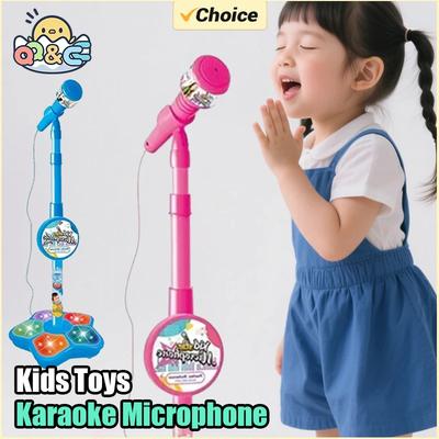 Kinderspielzeug Karaoke-Mikrofon mit Ständer Singen Lied Musikinstrumente Spielzeug mit Licht Lern- und Entwicklungsspiele Kinder