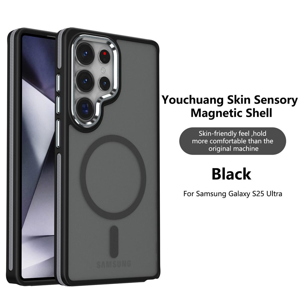 Luxusní magnetický obal Magsafe pro telefon Samsung Galaxy S25 Plus S24 Ultra S23 FE S22, kryt odolný proti nárazům, pro bezdrátové nabíjení