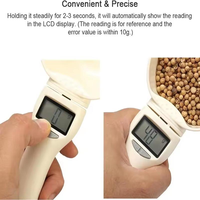 Pet Feeding Spoon Scale High Precision Electronic Weighing Measuring Scoop For Cat Dog Food Household Kitchen Weighing Tool