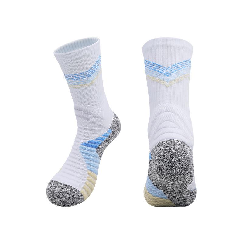 High-Top Basketball Socks Actual Combat Long-Tube Badminton Towel Socks Sweat-Absorbing Zhongbang Running Socks Medium-Tube Sports Socks