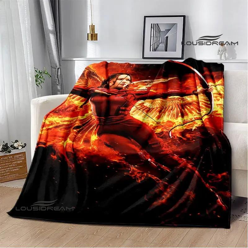 The Hunger Games Print Deka Flanelová deka Domácí cestovní deka deka tenká deka Teplá deka dárek k narozeninám