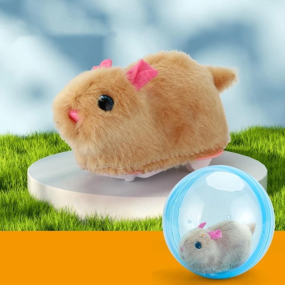 Built-in Plush Animal Cat Chasing Ball Realistic Rabbit Rabbit Rolling Ball for Dogs Cats Blue Model A