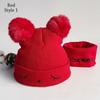 Větruodolná dětská čepice Beanie Teplá čepice šála set Zimní dětská pletená čepice Batole