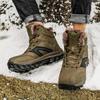Men Winter Snow Boots Warm Men Hiking Boots High Quality Leather High Top Big Size Men's Boots Outdoor Sneakers
