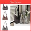 Fashionable Large Leopard Print Shoulder Handbag For Women Soft Nylon Material With Zipper Closure