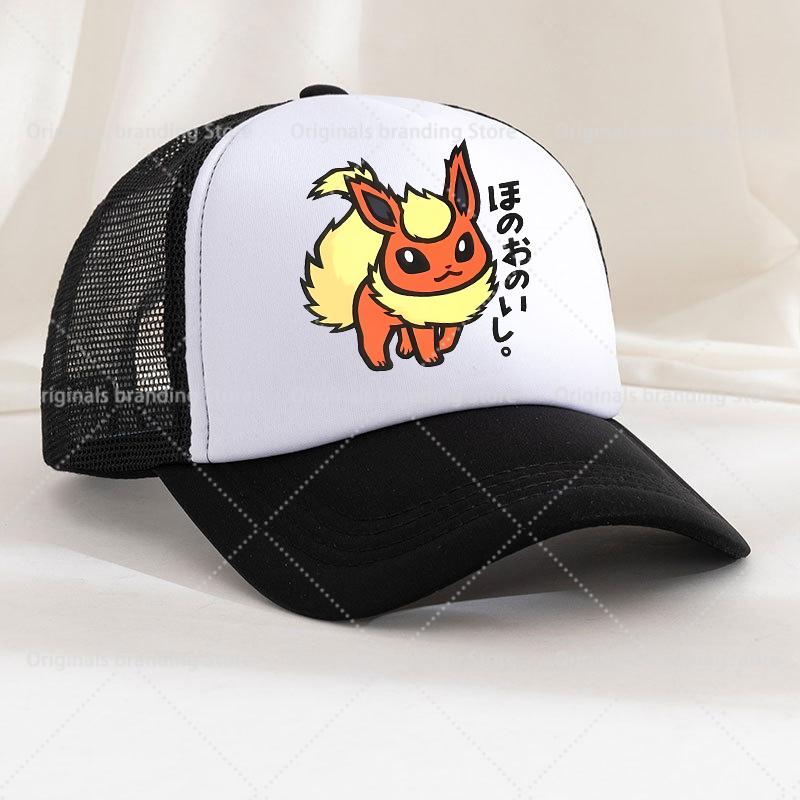 Summer Baseball Cap Cartoon Anime Figure Pokemoned Print Hat Boy Girl Breathable Kid Hat HipHop NetCap Kawaii Kids Toy Gift