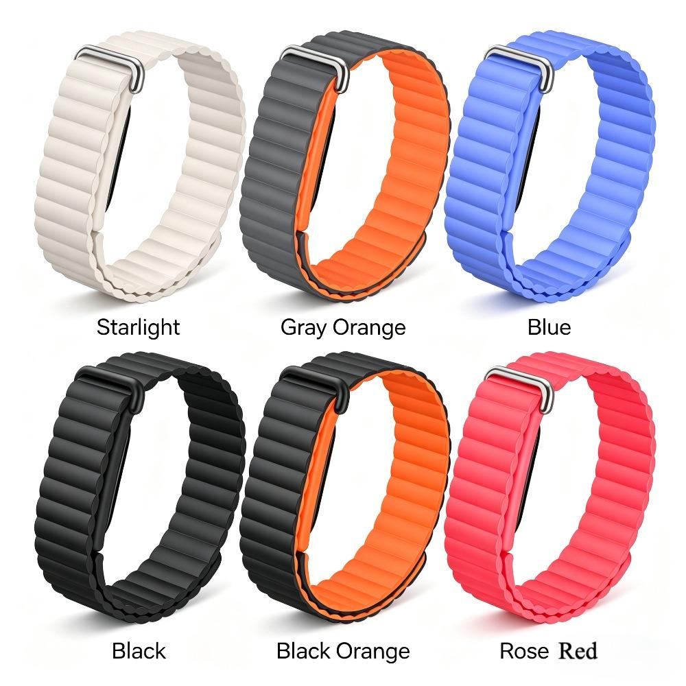 Magnetic Loop Silicone Watch Strap for Google Fitbit Air Bracelet Outdoors Soft Waterproof Sports Band Wristband for Women