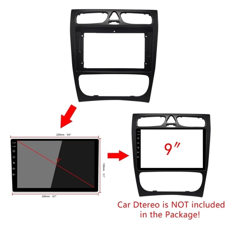 Stylish 9Inch Car Stereo Panel For W203 W209 W463 W639 2002-2004 Stereo Panel Mounting Installation Trim