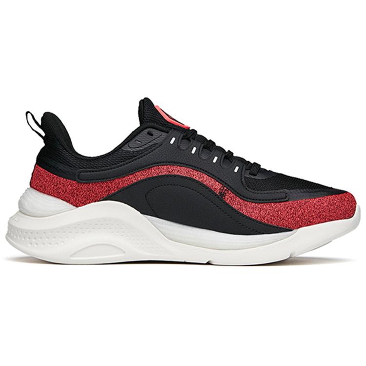Anta Variety Training Collection Cushioning Slip Resistant Abrasion Resistant Low Top Training Shoes Men's Black Red 112147715-2