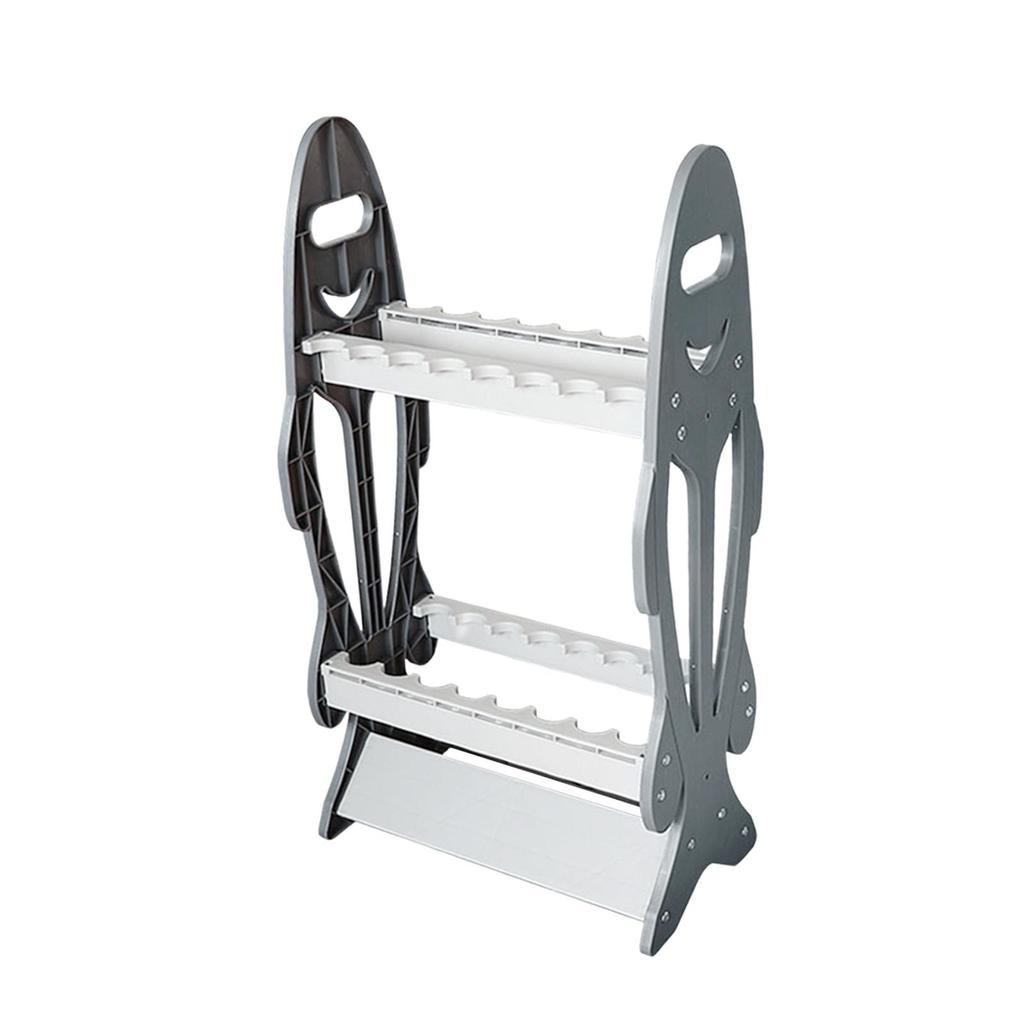 Fishing Rod Holder Bracket Store Rods Display Stand Rack Gray