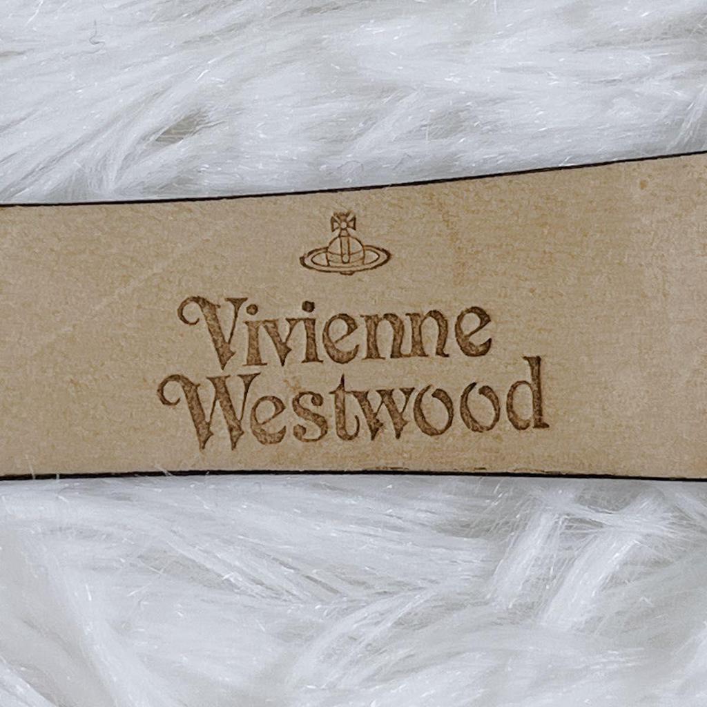 Used Working Item Rare Out of Print Vivienne Westwood Heart Charm Orb All-over Pattern Belt Watch Vivienne Westwood
