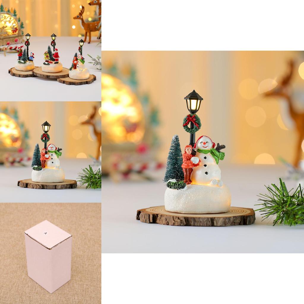 Christmas Resin Ornament With Led Lights For Holiday Decor And Gift Giving