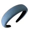 1.5/2/3cm Minimalist Women Girls Denim Sponge Padded Headbands for Ladies Daily Shopping Dress Up Head Hoop Accessories