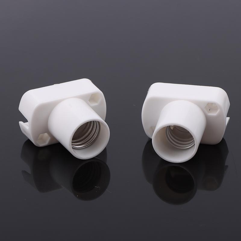 1Pc White Mini Screw Lamp Base E12 E14 E17 Supporto Lamp Holder Light Bulb Socket Holder Adapter Lamp Fixing Base Accessories