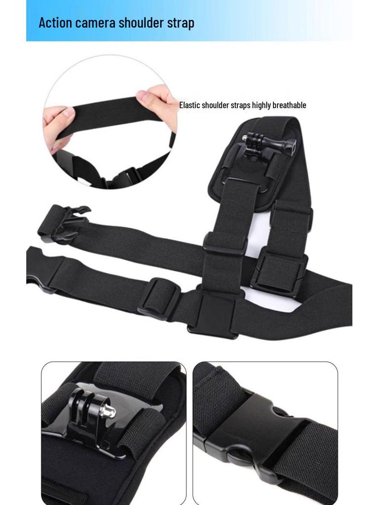 DJI Action5Pro/43 Camera Accessories: Chest Strap, Headband, Backpack Clip, Tempered Film, Helmet Strap