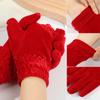 7 Colors Pleuche Autumn Winter Warm Gloves Mittens Full Finger Velvet Full Finger Gloves