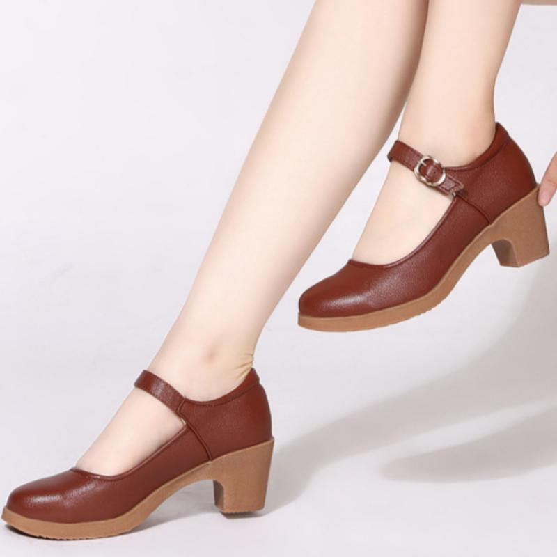 Mid-heel Soft-soled Dance Shoes for Women, Middle-aged and Elderly Mothers, Soft, Comfortable, Wear-resistant and Versatile High Heels