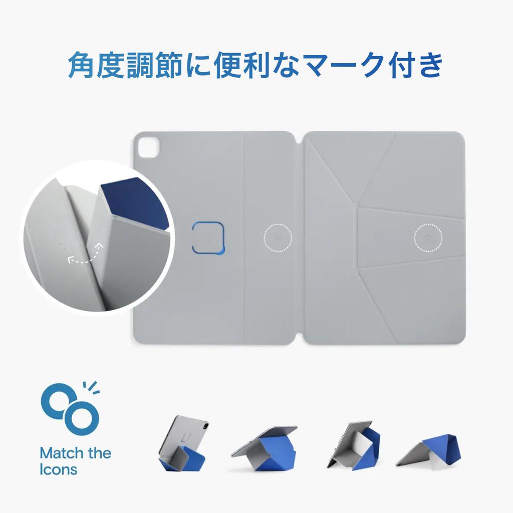 MOFT [Official Japanese Distributor] Dynamic Folio Case for iPad Mini, Magnetic Adhesive Stand, Slim, Lightweight, Adjustable Angle, Foldable for Stor