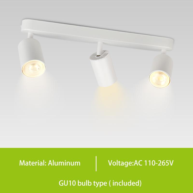 3 Color 110-220V GU10 LED Track Light Spotlight Suit Ceiling Lamp COB Spot Lights For Kitchen Commercial Living Room Home