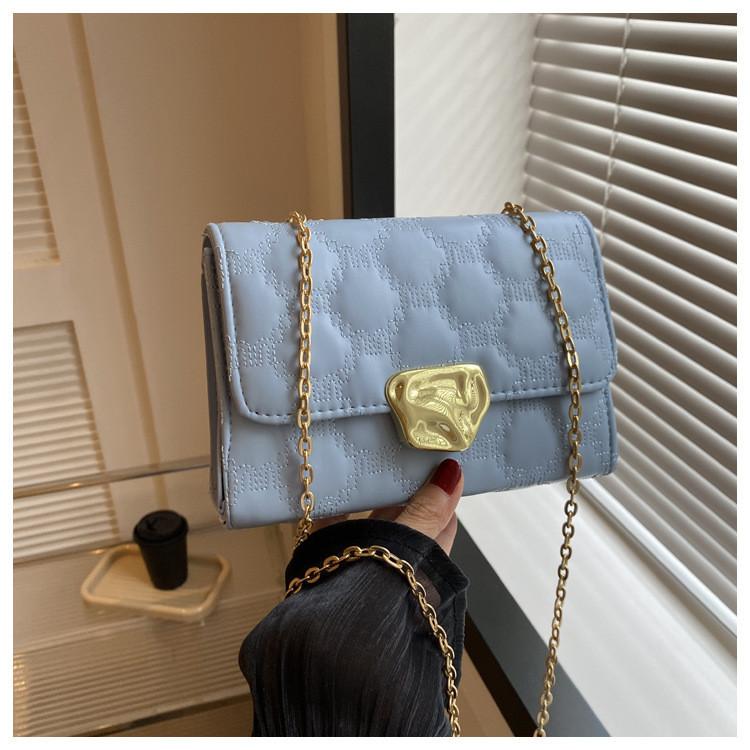 Simple Chain Korean Style Chic 2023 Autumn New Leisure Single Shoulder Diagonal Small Square Women's Bag