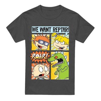 Rugrats Unisex Adult We Want Reptar! Comic T-Shirt