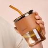 Internet Famous Bamboo Joint Cup, Straw, Glass Cup, High Aesthetic Value, Dual Drinking Cup, Coffee Cup, Couple Water Cup