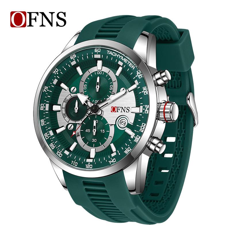 Business Men's Quartz Watch Three Eye Six Needle Chronograph Waterproof Night Light Calendar Men's Quartz Watch