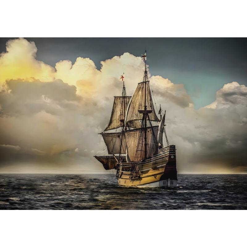 Pôster de Paisagem de Veleiro Vintage Navegando Impressão em Tela Arte de Parede de Veleiro Oceânico Vintage Imagem Decoração de Quarto de Casa Cuadros