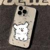 Cute Cartoon Puppy Shockproof Transparent Case For iPhone 16 15 14 13 12 11 Pro Max X Xs XR Max Couple Phone Case Bumper Cover