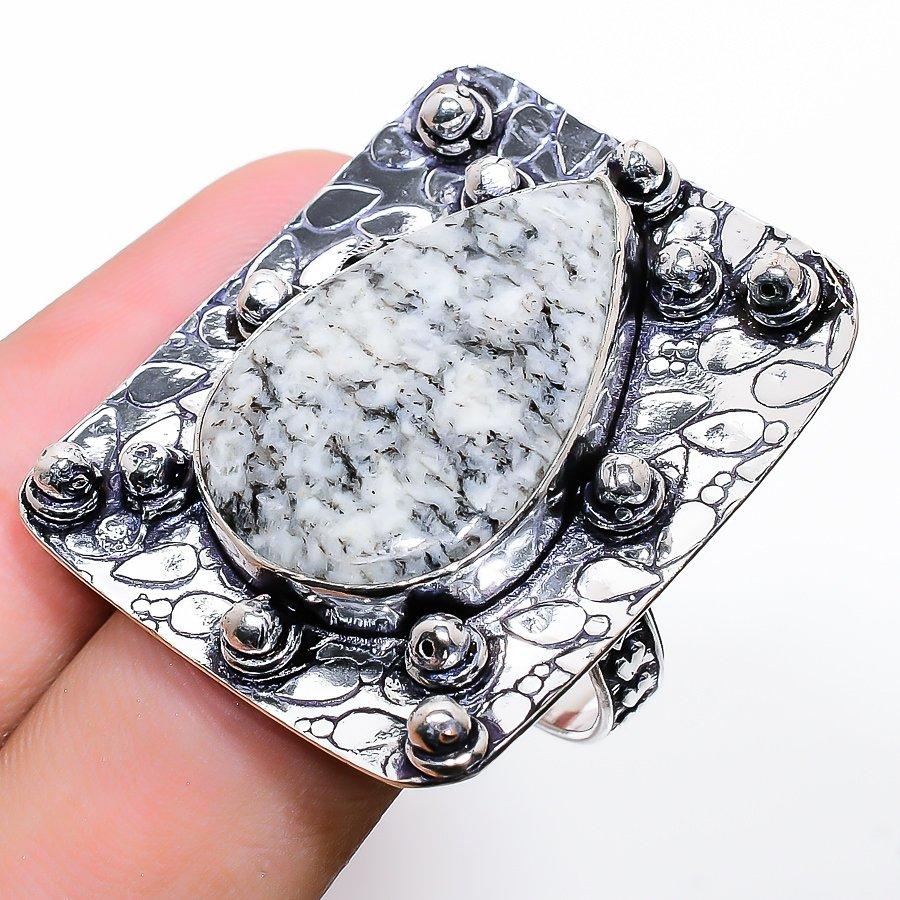 

Подарочное кольцо из стерлингового серебра 925 пробы с натуральным синим азуритом K2, размер 11,5 e4E00