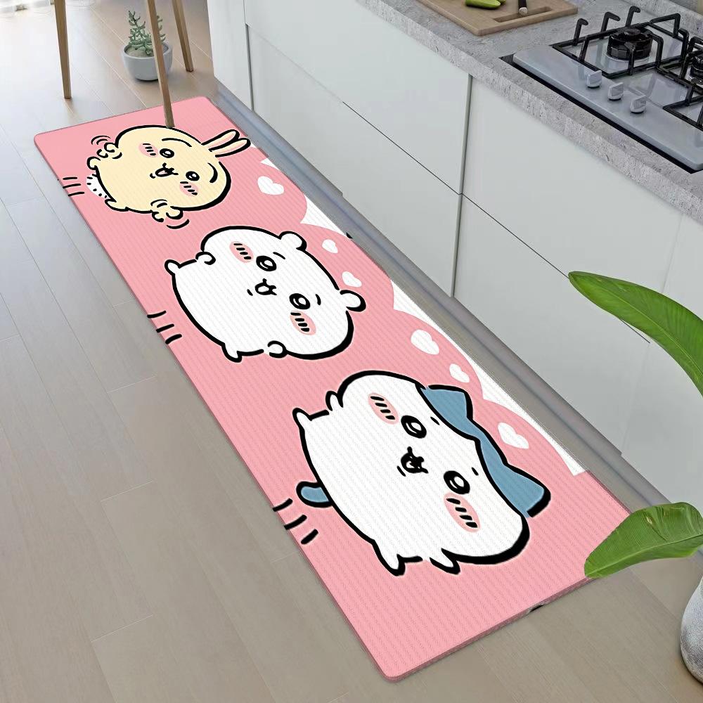 Entrance Front Door Doormat Anime Chiikawas Non-slip Kitchen Rug Living Room Rugs Balcony Bathroom Foot Mat Floor Mats Carpet